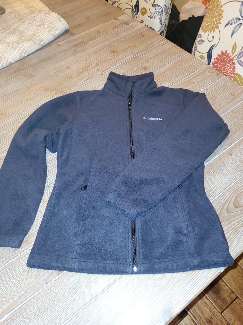 Columbia Womens Black Full-Zip Fleece Jacket Size S